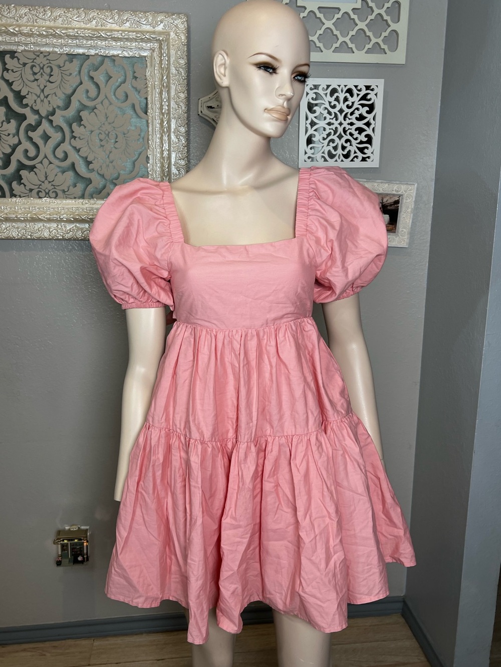 Hunter and Brown Baby Doll Dress